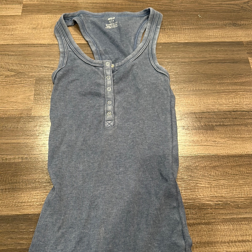 Button Down Ribbed Tank